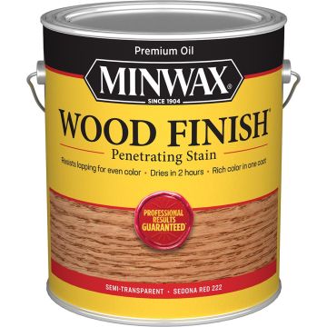 Minwax 1gal Sedona Red 222 Semi-Transparent Stain (High Performance)