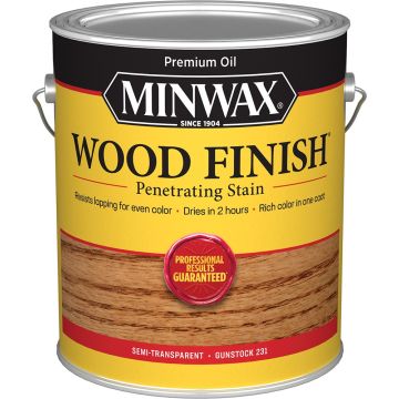 Minwax 1gal Gunstock 231 Semi-Transparent Stain (High Performance)