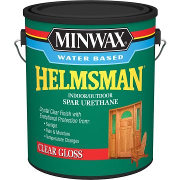 Minwax 1gal Clear Gloss Water-Based Helmsman Indoor/Outdoor Spar Urethane