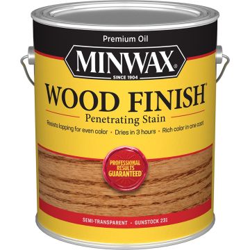 Minwax 1gal Gunstock 231 Semi-Transparent Stain (Low Odor)