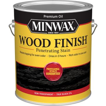 Minwax 1gal True Black 274 Semi-Transparent Stain (High Performance)