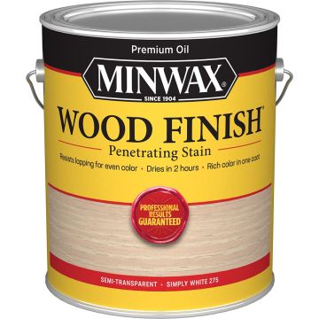 Minwax 1gal Simply White 275 Semi-Transparent Stain (High Performance)