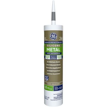 GE 10.1oz Metallic Gray Specialty Silicone Sealant