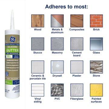 GE 10.1oz. Clear Silicone Gutter And Flashing
