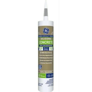 GE 10.1oz Light Gray Concrete & Masonry Repair Silicone II Sealant 