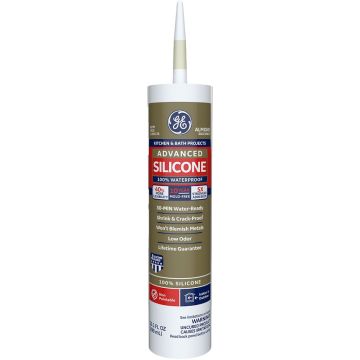 GE 10.1oz Almond Kitchen & Bath Advanced Silicone II Sealant
