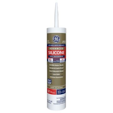 GE 10.1 oz White Kitchen & Bath Advanced Silicone II Sealant
