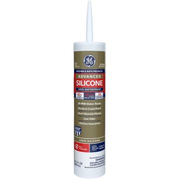 GE 10.1oz Clear Kitchen & Bath Advanced Silicone II Sealant