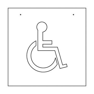 Hy-Ko 48" x 48" HD Plastic Reusable Handicapped Parking Lot Stencil