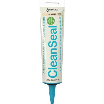Sashco Almond 6 oz CleanSeal Active Enzyme Kitchen & Bath Caulk squeeze tube