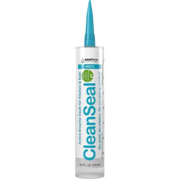 Sashco 10.5 oz White CleanSeal Active Enzyme Kitchen & Bath Caulk