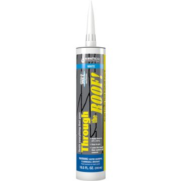 Sashco 10.5oz White Through the Roof! Roof Repair cartridge (High Performance)