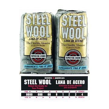 Rhodes American Grade 0000 Steel Wool 16 Pad Poly Sleeve
