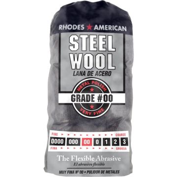 Rhodes American Grade 00 Steel Wool 16 Pad Poly Sleeve