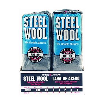 Rhodes American Grade 0 Steel Wool 16 Pad Poly Sleeve