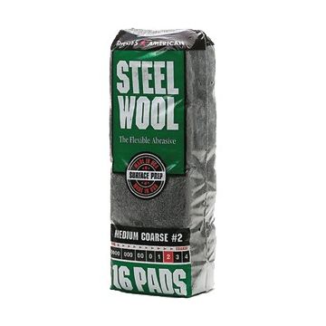 Rhodes American Grade 2 Steel Wool 16 Pad Poly Sleeve