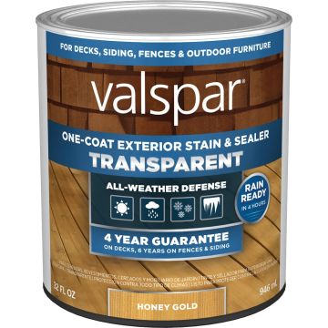 Valspar qt Honey Gold One-Coat Transparent Stain & Sealer