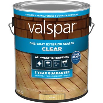 Valspar 1gal Clear One-Coat Clear Exterior Sealer