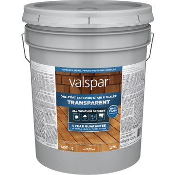 Valspar 5gal Cedar Naturaltone One-Coat Transparent Stain & Sealer