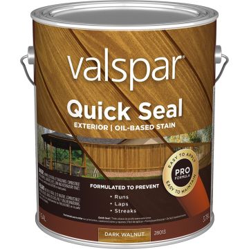 Valspar 1gal Dark Walnut Quick Seal Exterior Oil-Based Exterior Stain