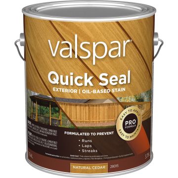 Valspar 1gal Natural Cedar Quick Seal Exterior Oil-Based Exterior Stain