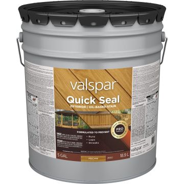 Valspar 5gal Pecan Quick Seal Exterior Oil-Based Exterior Stain
