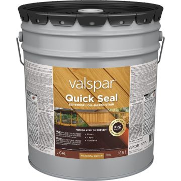 Valspar 5gal Natural Cedar Quick Seal Exterior Oil-Based Exterior Stain