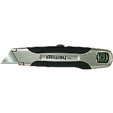 Allway Retractable Utility Knife w/3 Blades Soft Grip