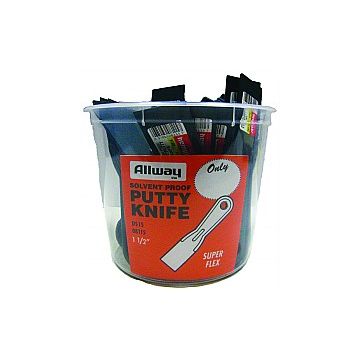 Allway 1-1/2" Plastic Putty Knife Bucket Labelled (Case of 25)