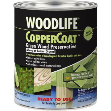 Woodlife 1qt Green Copper Coat Exterior Above/Below Ground Wood Preservative