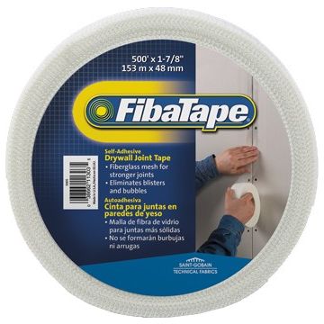 Fibatape 1-7/8" x 500' White Self Adhesive Mesh Drywall Joint Tape