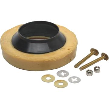 Oatey HD Wax Bowl Ring w/ Sleeve-Includes 1/4" x 2-1/4" Brass Bolts And Nuts