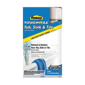 Homax 32 oz. White Tough As Tile Tub & Sink 1 Part Epoxy Spray On Finish