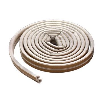 M-D 23/64" x 5/16" x 17' White D-Profile Extreme Temps Weatherstrip