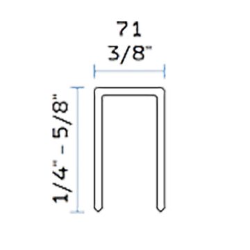 BeA 71/6NK 1/4" Galvanized Staple (Case of 18)
