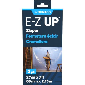 Trimaco 2.75" x 7' E-Z UP Peel and Stick Zippers (2pk)