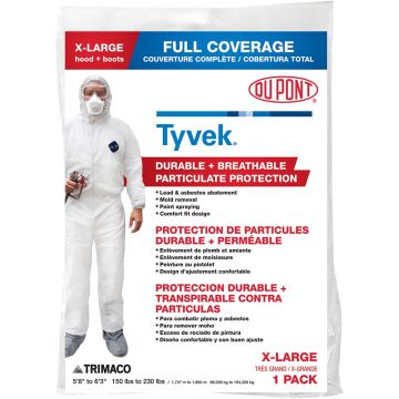 Trimaco XL Tyvek Coveralls w/ Hood & Boots