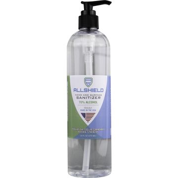 Allshield 16oz Hand Sanitizer Gel Pump