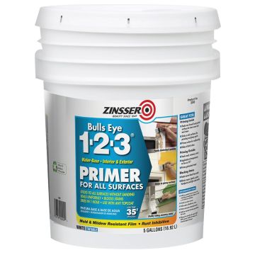 Zinsser 5gal Bullseye 1-2-3 Water-Based Primer