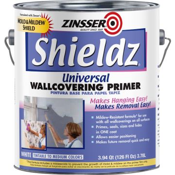 Zinsser 1gal White Shieldz Water-Based Universal Wallcovering Primer