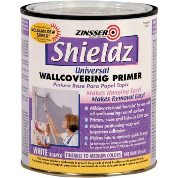 Zinsser 1Qt White Shieldz Water-Based Universal Wallcovering Primer