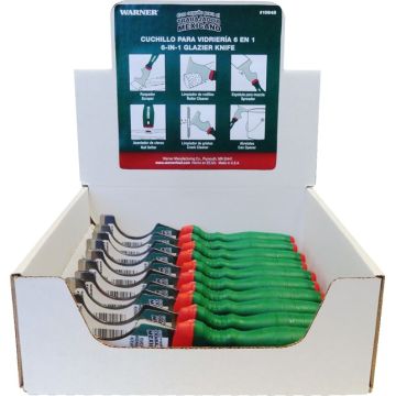Warner Mexican Series 5-In-1 Glazier Knife Counter Display
