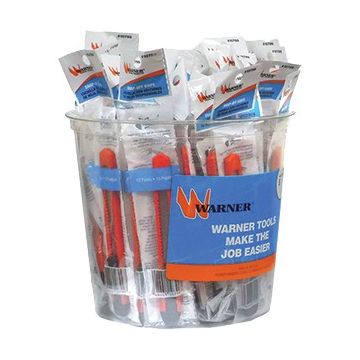Warner 9mm 13Pt Snap Off Knife w/ 1 Blade Bucket (Case of 50)