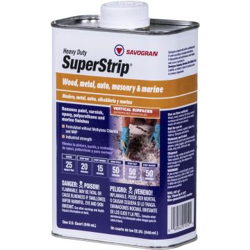 Savogran 1Qt SuperStrip Heavy Duty DCM & NMP FREE Paint & Varnish Remover