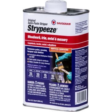 Savogran 1Qt Strypeeze DCM & NMP FREE Paint & Varnish Remover