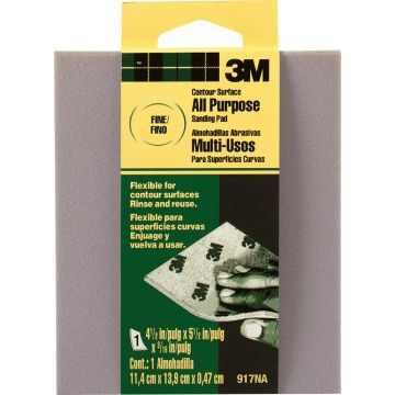 3M 4-1/2" x 5-1/2" x 3/16" Fine General Purpose Contour Surface Sanding Pad
