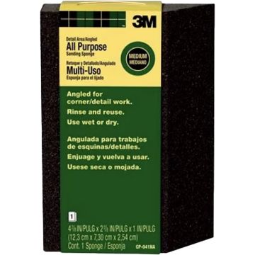 3M 2-7/8" x 4-7/8" x 1" Med Single Angle Sanding Sponge
