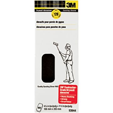 3M 4.1875" x 11.25" M-127 (120 Grit) Drywall Sanding Sheets (100 per Pack)