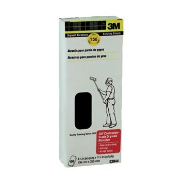 3M 4.1875" x 11.25" M-127 (150 Grit) Drywall Sanding Sheets (100 per Pack)