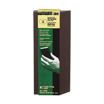 3M 2-7/8" x 8" x 1" Fine Extra Large Single Angle Sanding Sponge
